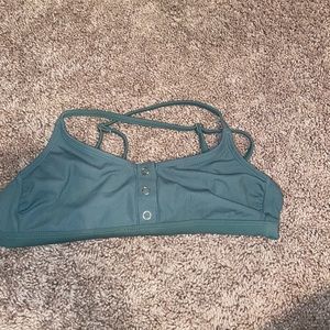 Green swimsuit top